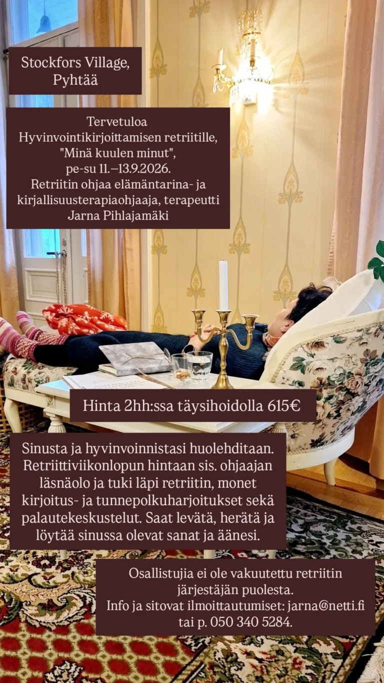 Minä kuulen minut – kirjoitusretriitti 11.-13.9.2026